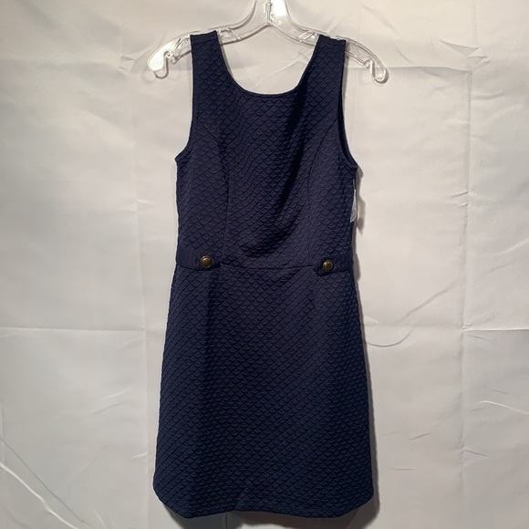 Textured Navy Dress - Picture 2 of 4